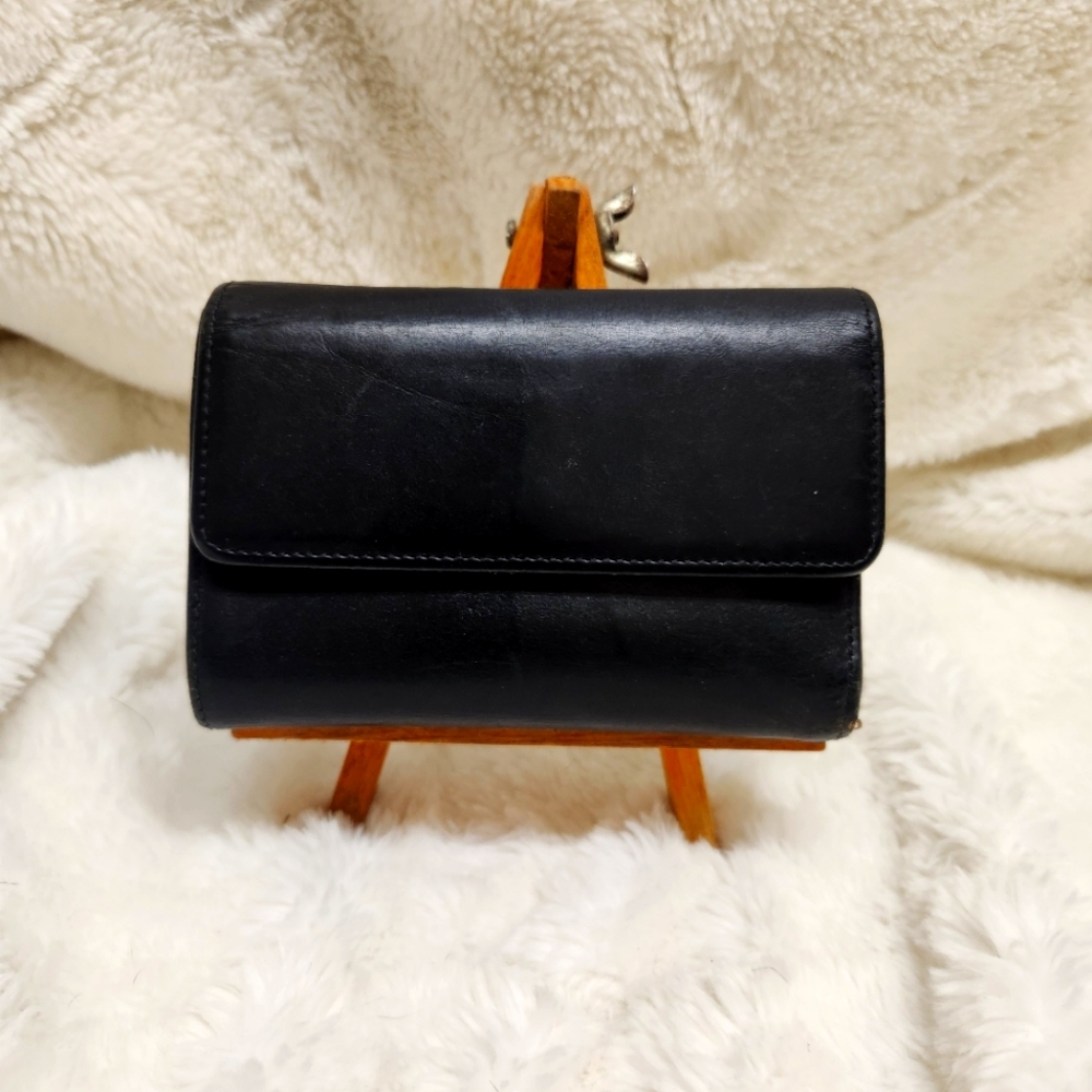 Vtg Black Coach Billfold